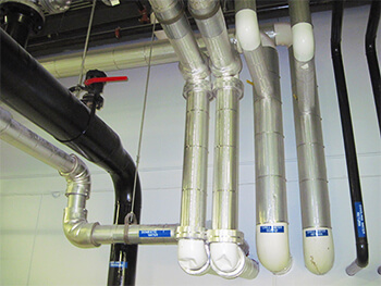 A new piping system Southern Industrial Contractors installed at a plant in Raleigh